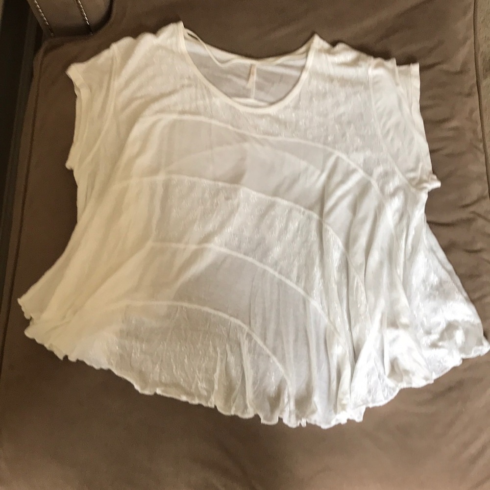 White flowy free people top